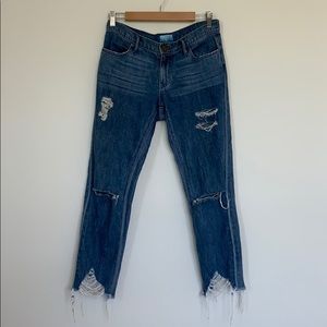 Distressed jeans